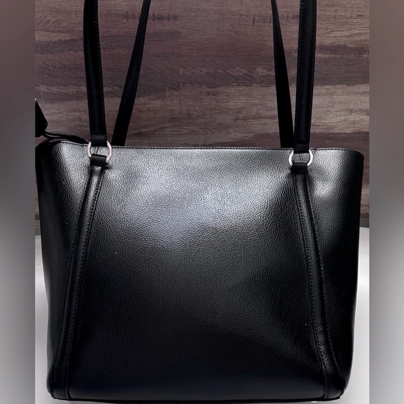 Karl Lagerfeld Paris Louise Black Leather and Tweed Tote VGC